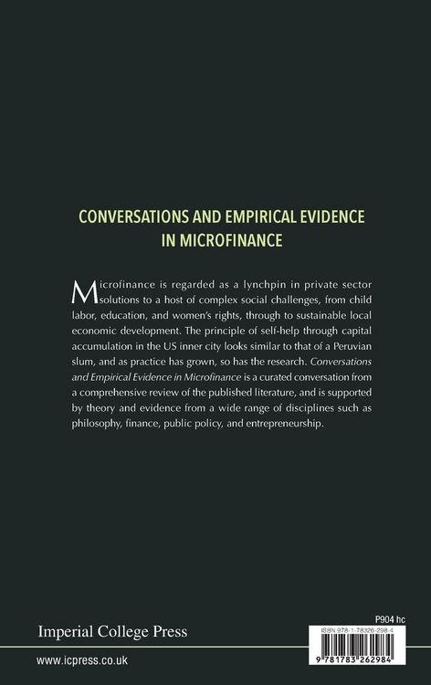 Produktbild: Conversations & Empirical Evidence in Microfinance