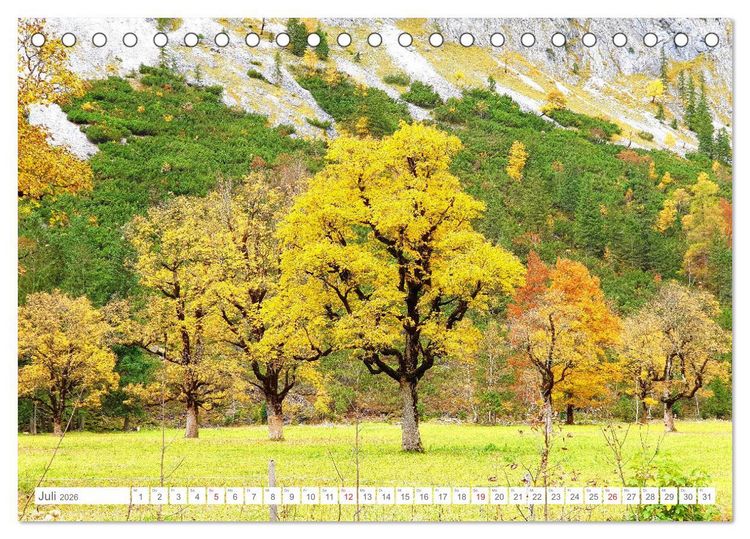 Produktbild: Indian Summer in der Eng - Das Naturdenkmal Gro&szlig;er Ahornboden (Tischkalender 2026 DIN A5 quer), CALVENDO Monatskalender