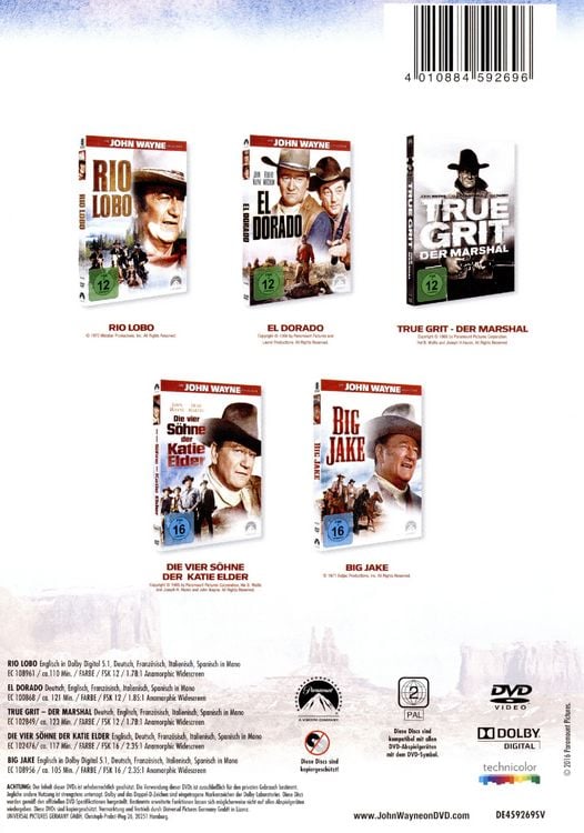 Produktbild: John Wayne Collection - Jubil&auml;ums-Box [5 DVDs]