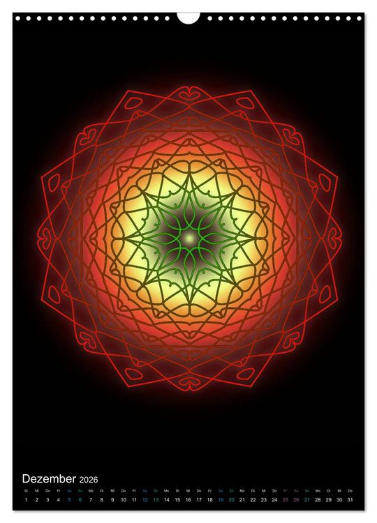 Produktbild: Mandala-Kalender 2026 (Wandkalender 2026 DIN A3 hoch), CALVENDO Monatskalender