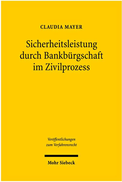 Produktbild: Sicherheitsleistung durch Bankb&uuml;rgschaft im Zivilprozess