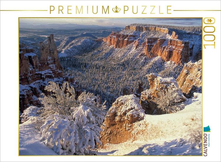 Produktbild: CALVENDO Puzzle Bryce Canyon National Park, Utah, USA im Winter | 1000 Teile Lege-Gr&ouml;&szlig;e 64x48cm Foto-Puzzle f&uuml;r gl&uuml;ckliche Stunden