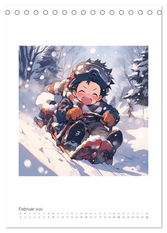 Produktbild: Manga Style Kinder (Tischkalender 2026 DIN A5 hoch), CALVENDO Monatskalender