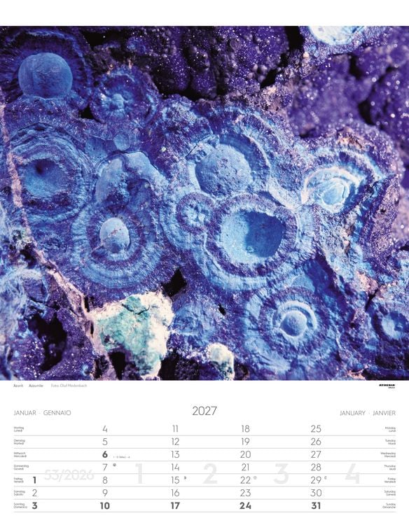 Produktbild: Mineralien Kalender 2027