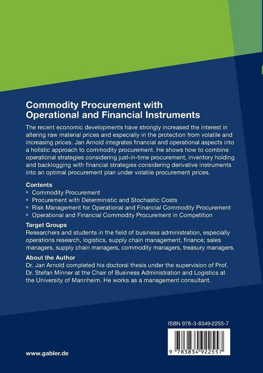 Produktbild: Commodity Procurement with Operational and Financial Instruments