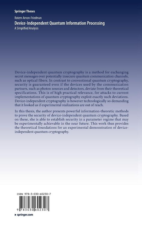 Produktbild: Device-Independent Quantum Information Processing