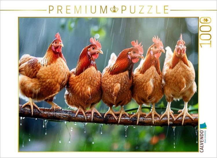 Produktbild: CALVENDO Puzzle Wir beherrschen die Hackordnung auf dem Ast | 1000 Teile Lege-Gr&ouml;&szlig;e 64x48cm Foto-Puzzle f&uuml;r gl&uuml;ckliche Stunden