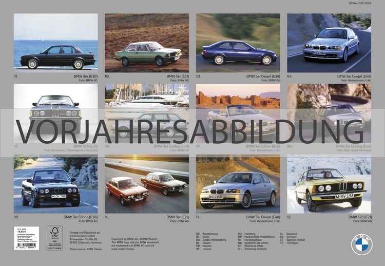 Produktbild: BMW Classic Wandkalender 2026 DE