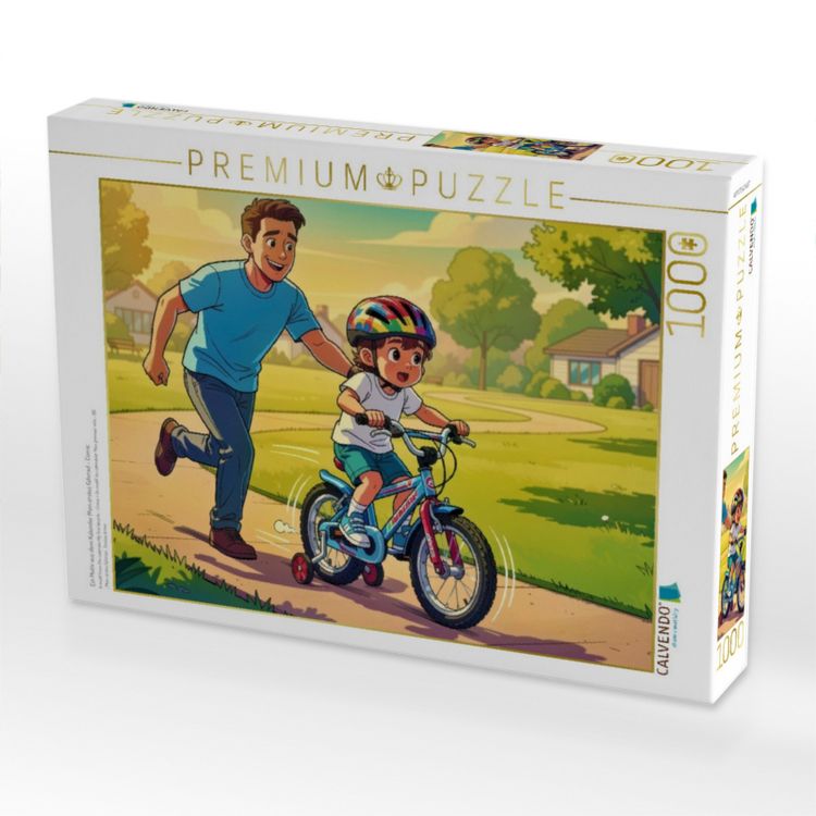 Produktbild: CALVENDO Puzzle Ein Motiv aus dem Kalender Mein erstes Fahrrad - Comic | 1000 Teile Lege-Gr&ouml;&szlig;e 64x48cm Foto-Puzzle f&uuml;r gl&uuml;ckliche Stunden