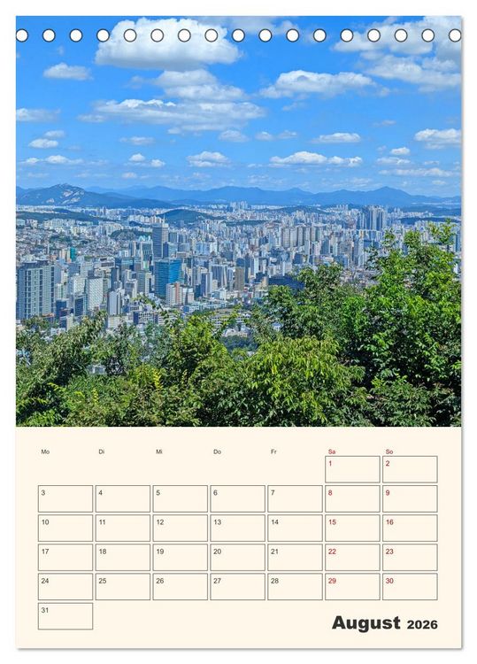 Produktbild: Entdecke Seoul (Tischkalender 2026 DIN A5 hoch), CALVENDO Monatskalender