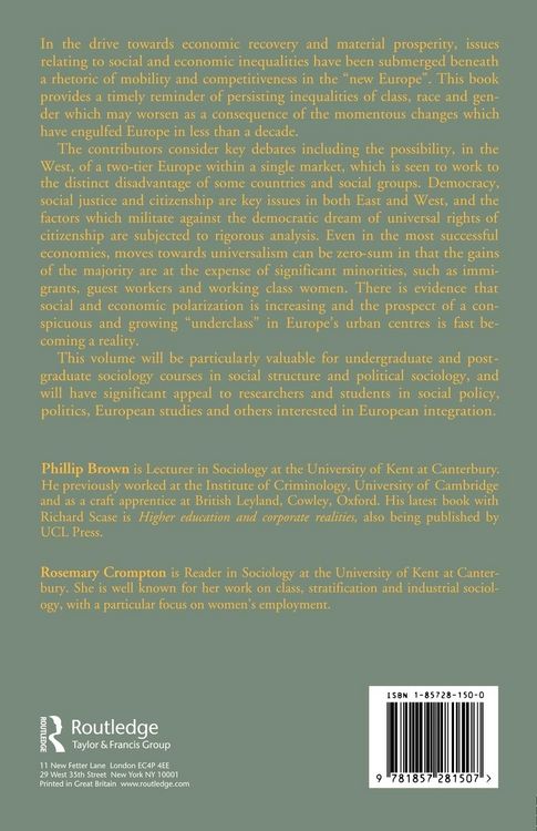Produktbild: Economic Restructuring And Social Exclusion