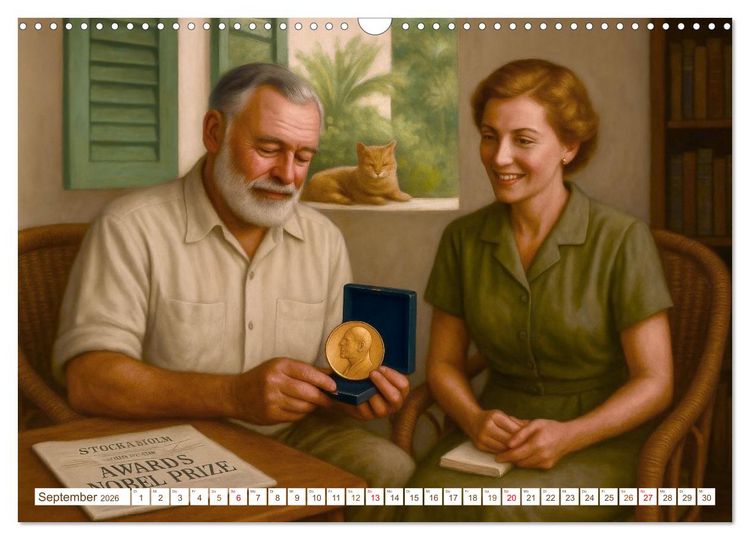 Produktbild: Ernest Hemingway (Wandkalender 2026 DIN A3 quer), CALVENDO Monatskalender