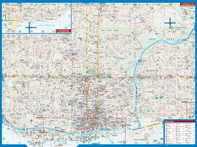 Produktbild: Toronto 1 : 17 500. City Centre Map