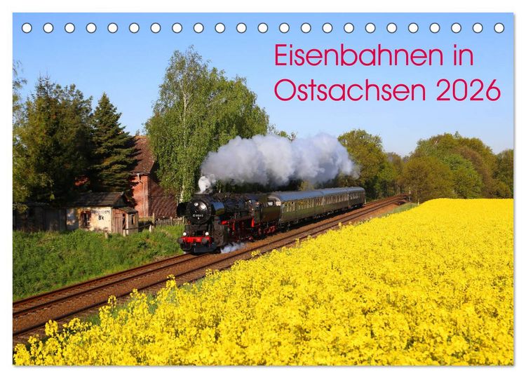 Produktbild: Eisenbahnen in Ostsachsen 2026 (Tischkalender 2026 DIN A5 quer), CALVENDO Monatskalender