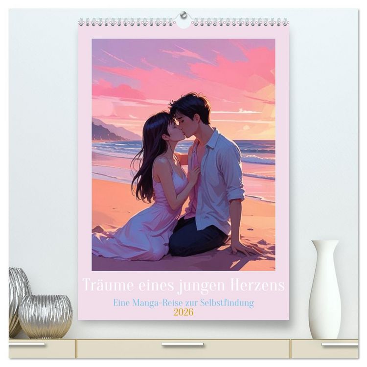 Produktbild: Tr&auml;ume eines jungen Herzens &ndash; Eine Manga-Reise zur Selbstfindung (hochwertiger Premium Wandkalender 2026 DIN A2 hoch), Kunstdruck in Hochglanz