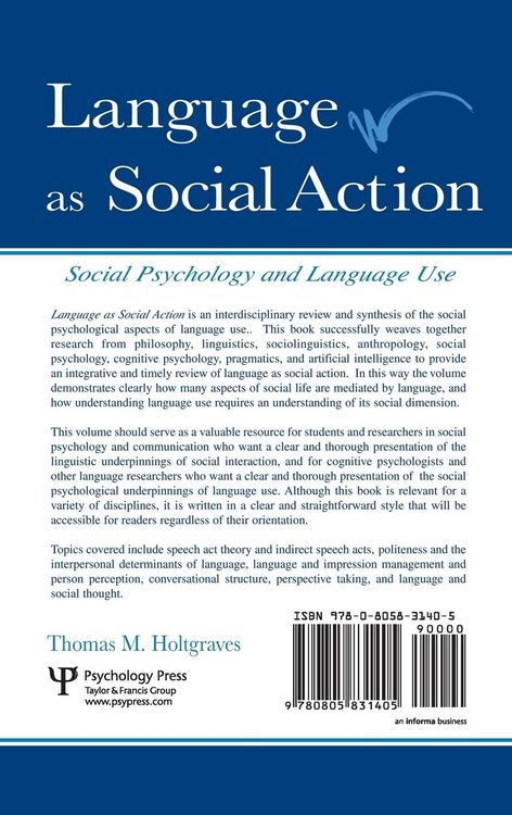 Produktbild: Language As Social Action