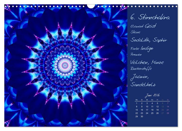 Produktbild: Kleine Chakrenlehre (Wandkalender 2026 DIN A3 quer), CALVENDO Monatskalender