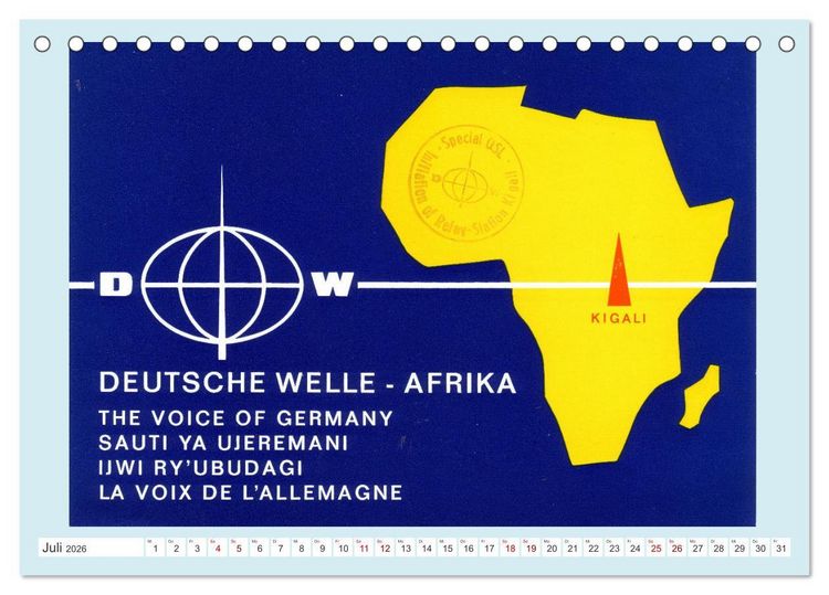 Produktbild: Rundfunk in Deutschland - Historische QSL-Karten (Tischkalender 2026 DIN A5 quer), CALVENDO Monatskalender