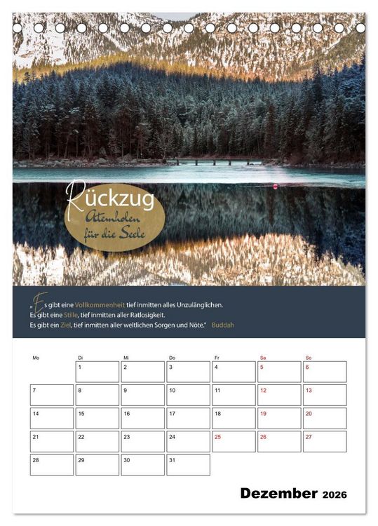 Produktbild: Zitate Wegbegleiter, mit Spr&uuml;chen durch das Jahr by VogtArt (Tischkalender 2026 DIN A5 hoch), CALVENDO Monatskalender