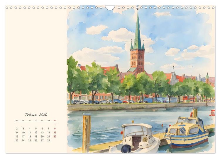 Produktbild: Historische Hansestadt L&uuml;beck (Wandkalender 2026 DIN A3 quer), CALVENDO Monatskalender