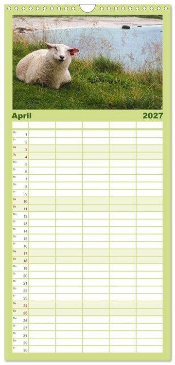 Produktbild: Familienplaner 2027 - Spektakul&auml;re Bergwelten Norwegen mit 5 Spalten (Wandkalender, 21 x 45 cm) CALVENDO