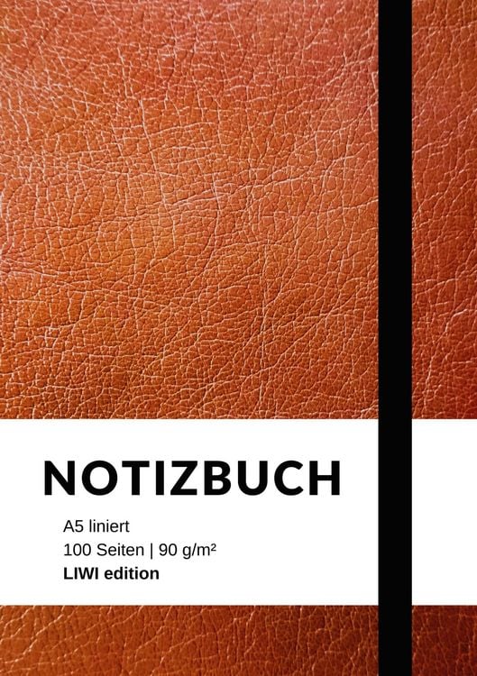 Produktbild: Notizbuch A5 liniert - 100 Seiten 90g/m&sup2; - Soft Cover braun