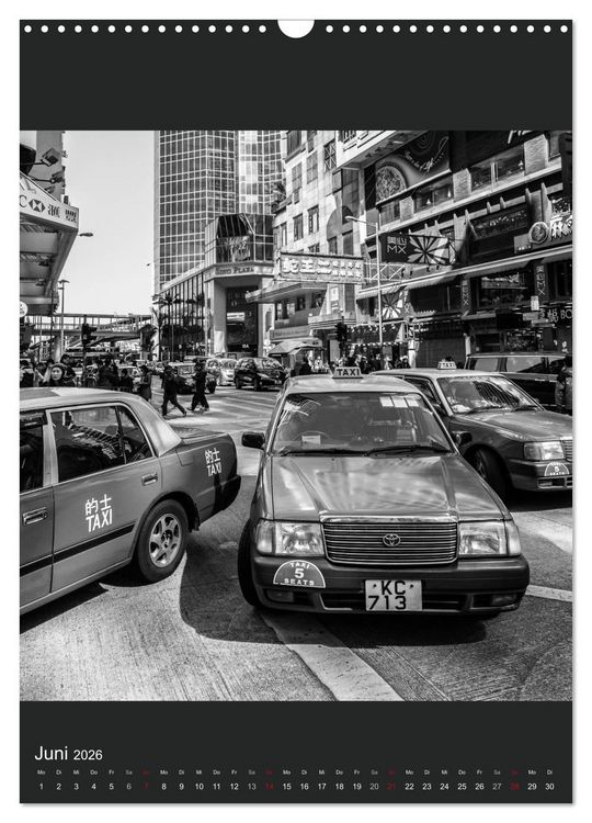 Produktbild: Hongkong schwarzwei&szlig; (Wandkalender 2026 DIN A3 hoch), CALVENDO Monatskalender