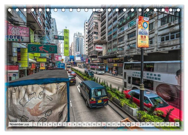 Produktbild: Hongkong, die pulsierende Metropole (Tischkalender 2026 DIN A5 quer), CALVENDO Monatskalender