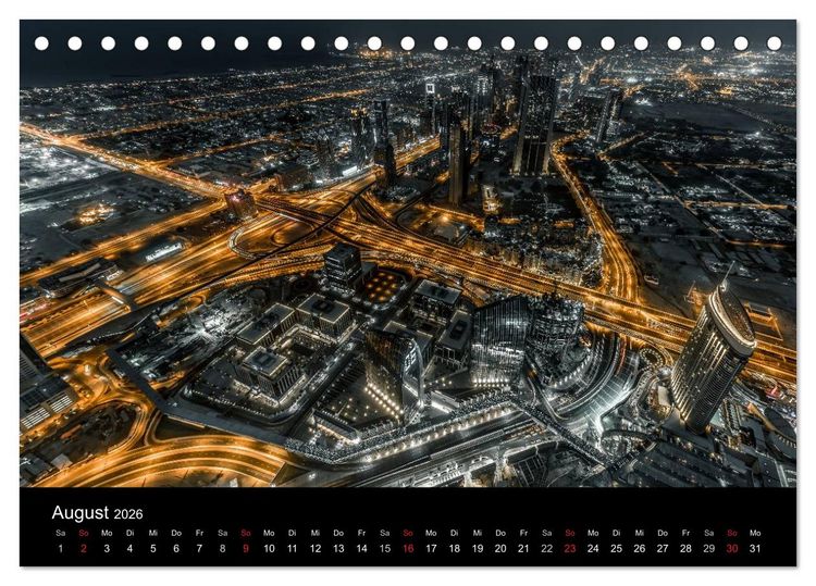 Produktbild: Dubai in Bildern (Tischkalender 2026 DIN A5 quer), CALVENDO Monatskalender