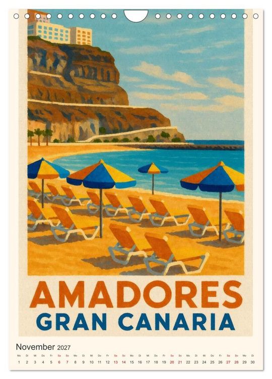 Produktbild: City Poster Gran Canaria (Wandkalender 2027 DIN A4 hoch), CALVENDO Monatskalender