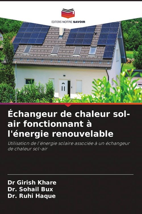 Produktbild: &Eacute;changeur de chaleur sol-air fonctionnant &agrave; l'&eacute;nergie renouvelable