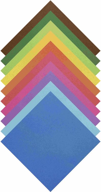 Produktbild: Folia Faltbl&auml;tter 70g/m&sup2;, 20x20cm, 500 Blatt, farbig sortiert