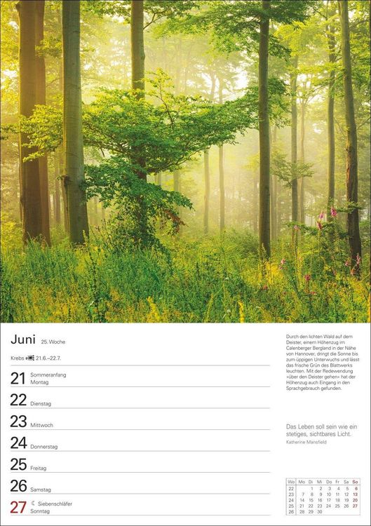 Produktbild: Natursch&auml;tze Deutschlands Wochenplaner 2027 - Eine Reise in 53 Bildern
