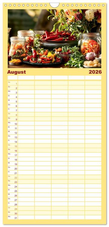 Produktbild: Familienplaner 2026 - K&uuml;chenkalender Glaswerk mit 5 Spalten (Wandkalender, 21 x 45 cm) CALVENDO