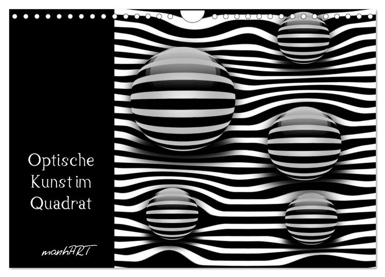 Produktbild: Optische Kunst im Quadrat (Wandkalender 2026 DIN A4 quer), CALVENDO Monatskalender
