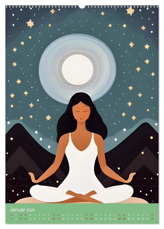 Produktbild: Meditation verbindet (hochwertiger Premium Wandkalender 2026 DIN A2 hoch), Kunstdruck in Hochglanz