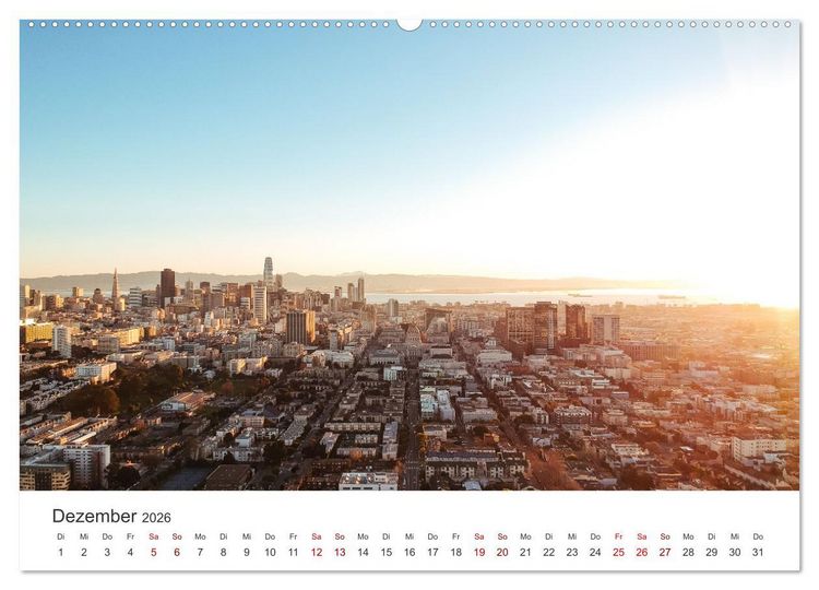 Produktbild: San Francisco - Die Heimat der Golden Gate Bridge. (hochwertiger Premium Wandkalender 2026 DIN A2 quer), Kunstdruck in Hochglanz