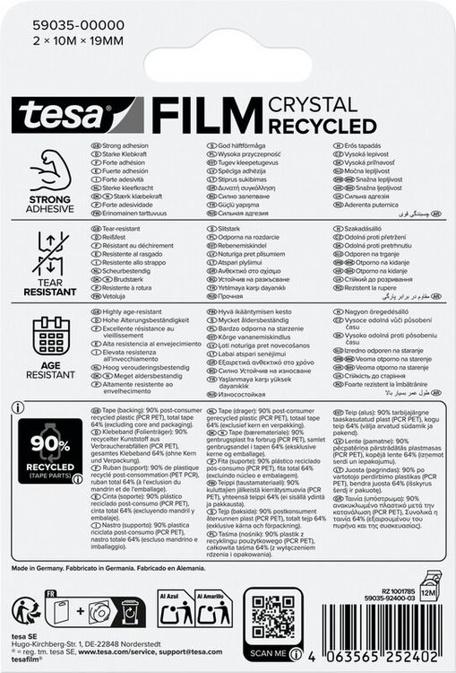 Produktbild: tesafilm ECO transp. 19mmx10m