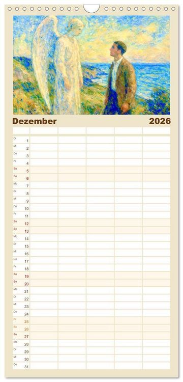 Produktbild: Familienplaner 2026 - Rainer Maria Rilke. Sein Leben, seine Werke mit 5 Spalten (Wandkalender, 21 x 45 cm) CALVENDO