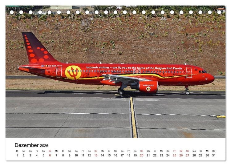 Produktbild: Die sch&ouml;nsten Airliner (Tischkalender 2026 DIN A5 quer), CALVENDO Monatskalender