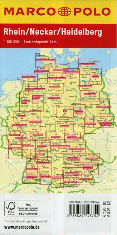 Produktbild: MARCO POLO Freizeitkarte 35 Rhein, Neckar, Heidelberg 1:100.000