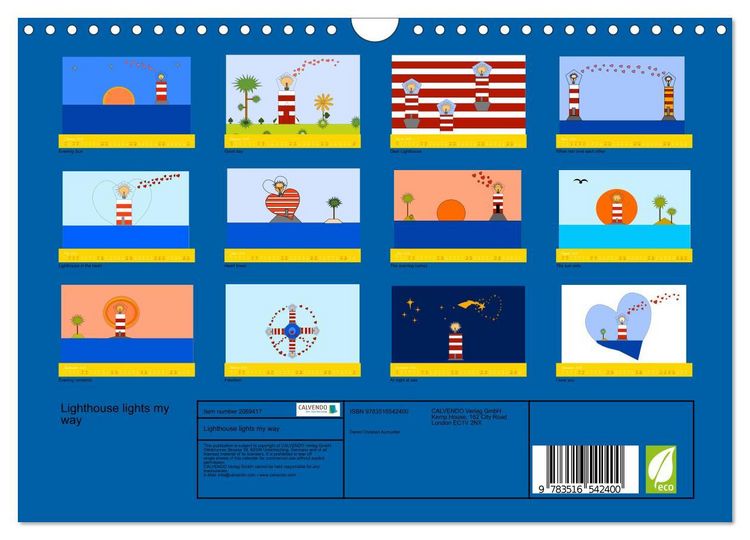 Produktbild: Lighthouse lights my way (Wall Calendar 2026 DIN A4 landscape), CALVENDO 12 Month Wall Calendar