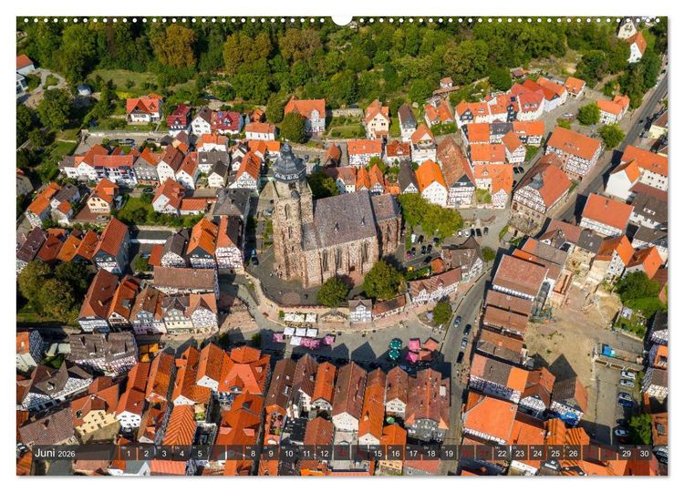 Produktbild: Ein Blick auf Homberg an der Efze in Farbe (Wandkalender 2026 DIN A2 quer), CALVENDO Monatskalender
