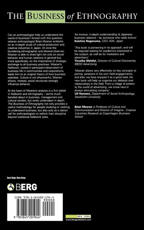 Produktbild: The Business of Ethnography