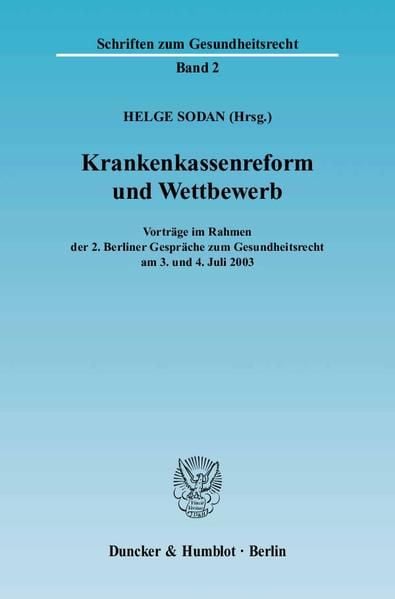 Produktbild: Krankenkassenreform und Wettbewerb.