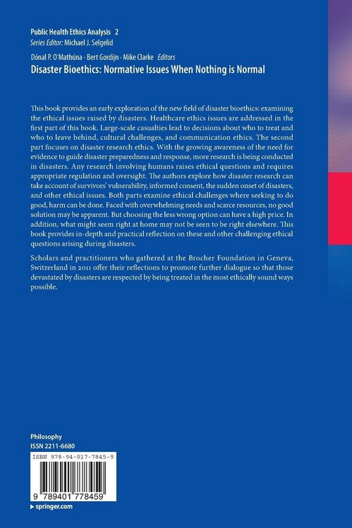 Produktbild: Disaster Bioethics: Normative Issues When Nothing is Normal