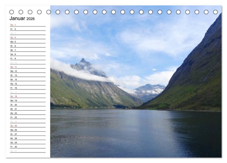 Produktbild: Impressionen von Norwegen entlang der Hurtigruten (Tischkalender 2026 DIN A5 quer), CALVENDO Monatskalender