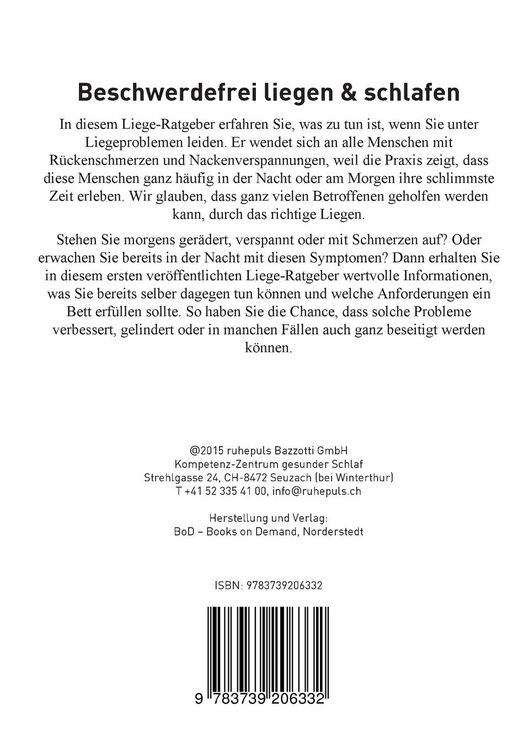 Produktbild: R&uuml;ckenschmerzen und Verspannungen im Bett