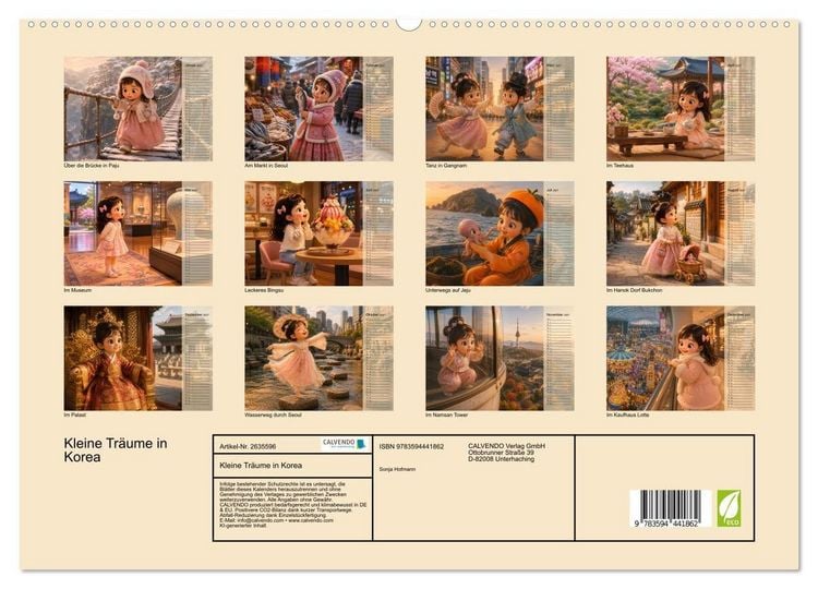 Produktbild: Kleine Tr&auml;ume in Korea (hochwertiger Premium Wandkalender 2027 DIN A2 quer), Kunstdruck in Hochglanz