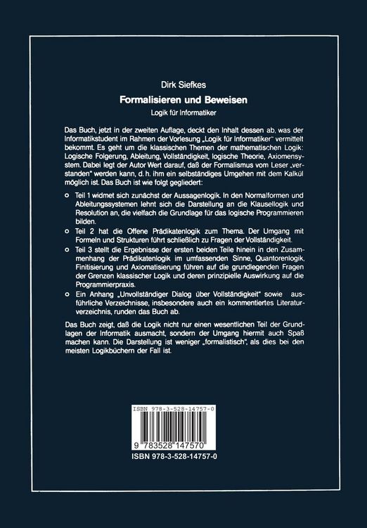 Produktbild: Formalisieren und Beweisen